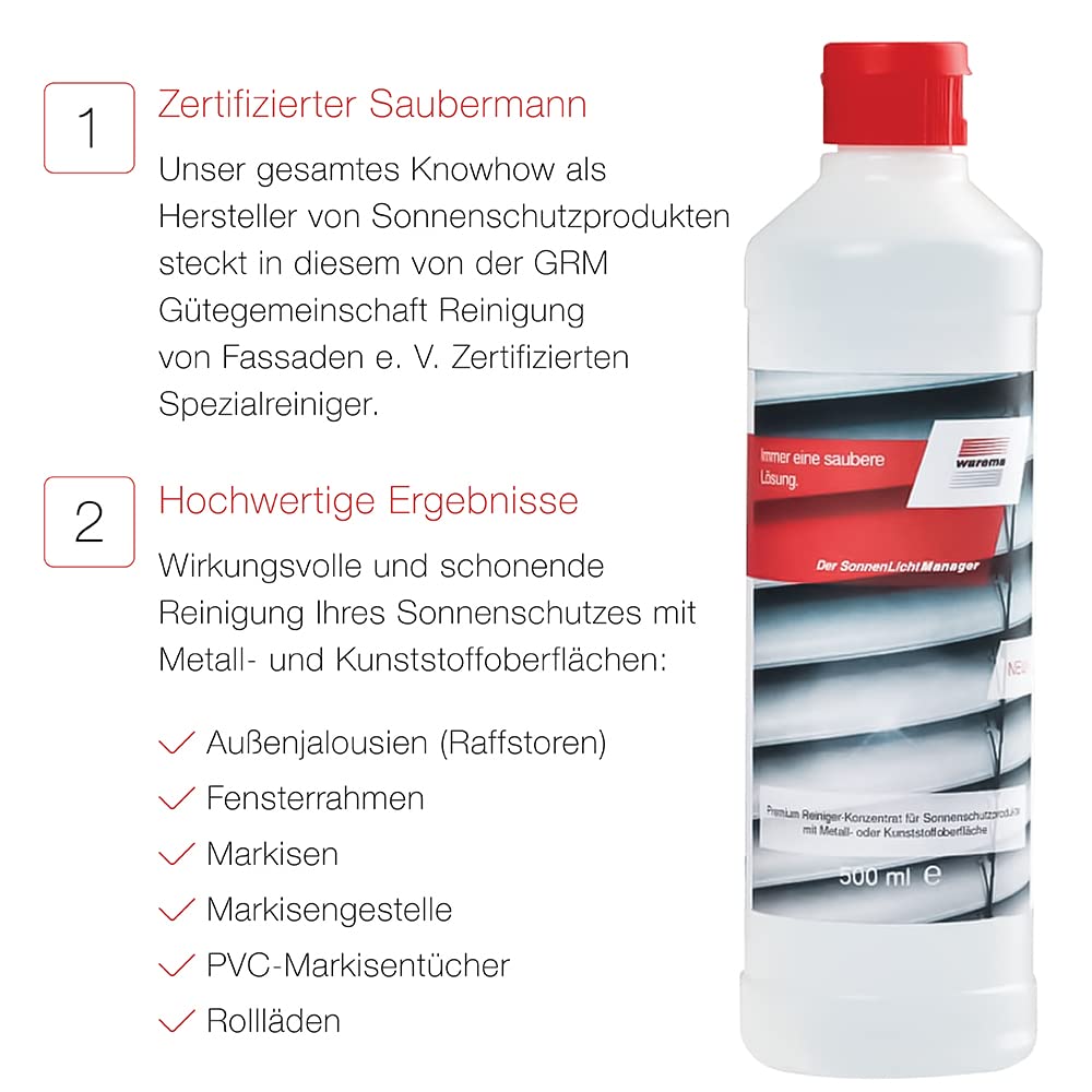 WAREMA Terrea Reinigungskonzentrat 0,5 Liter Jalousien Raffstore
