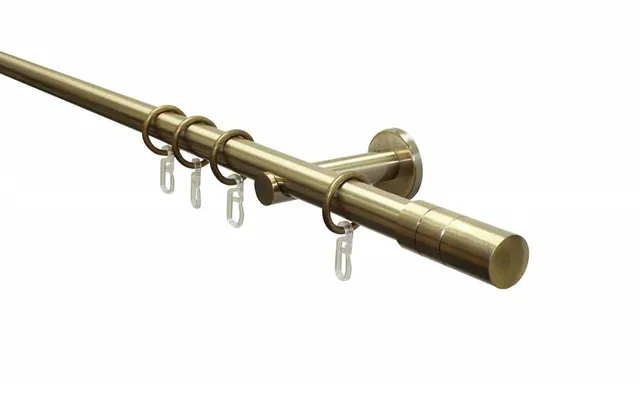 GARDINIA Memphis Gardinenstange Zylinder Messing-antik 160 cm