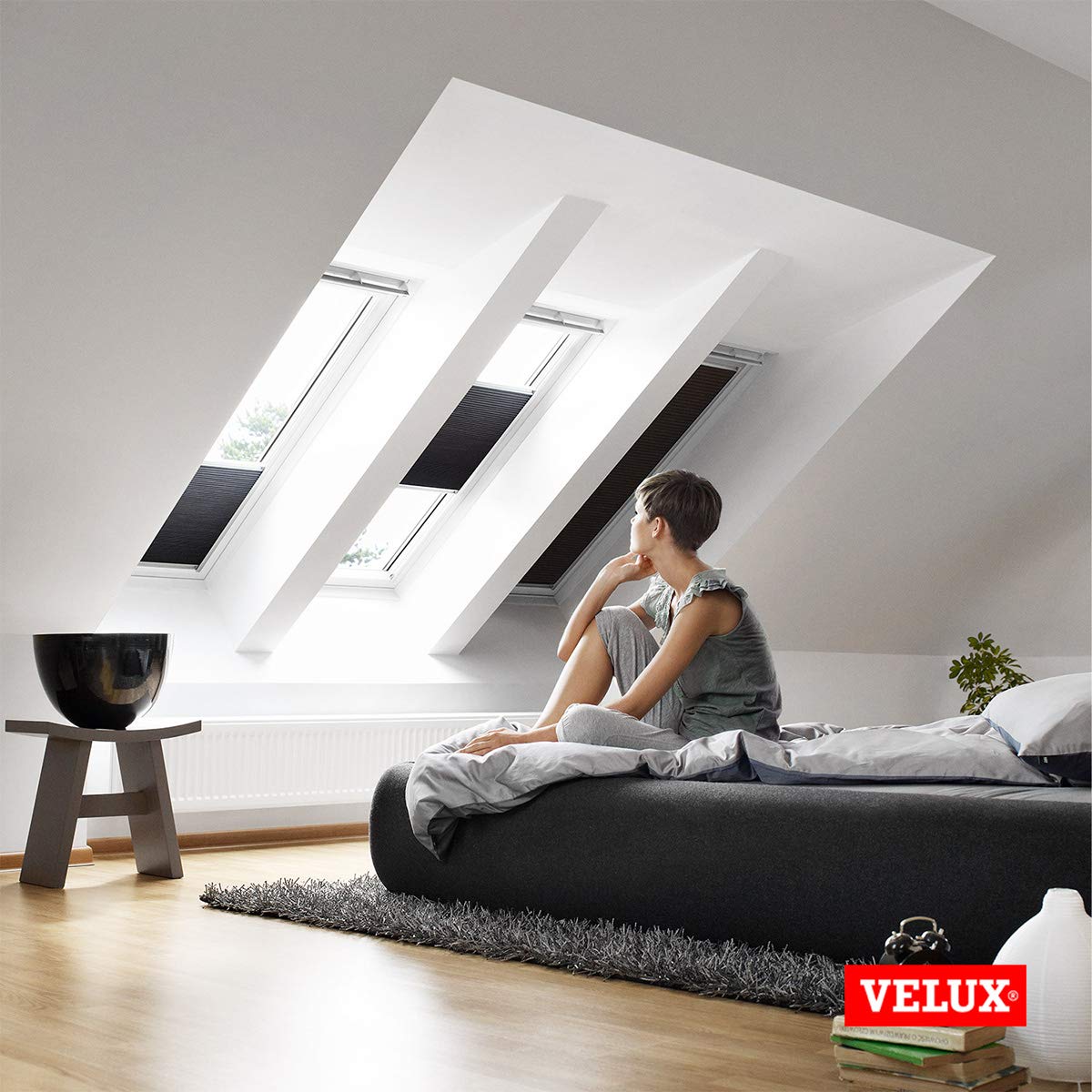 Velux Wabenplissee CK02 Weiß Verdunkelung Dachfenster
