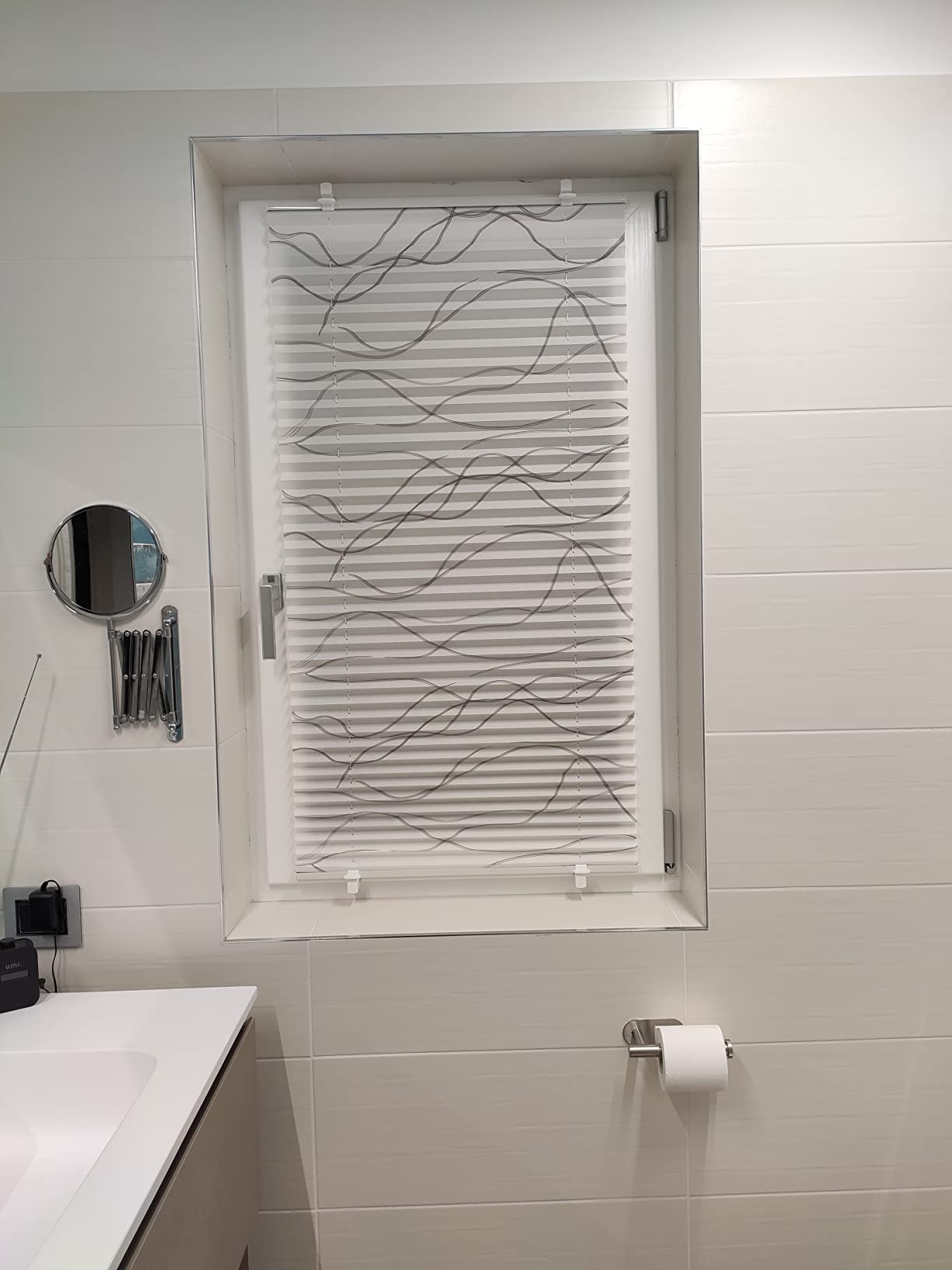 Gardinia EASYFIX Katy Wave Plissee 80x130 cm Weiß blickdicht