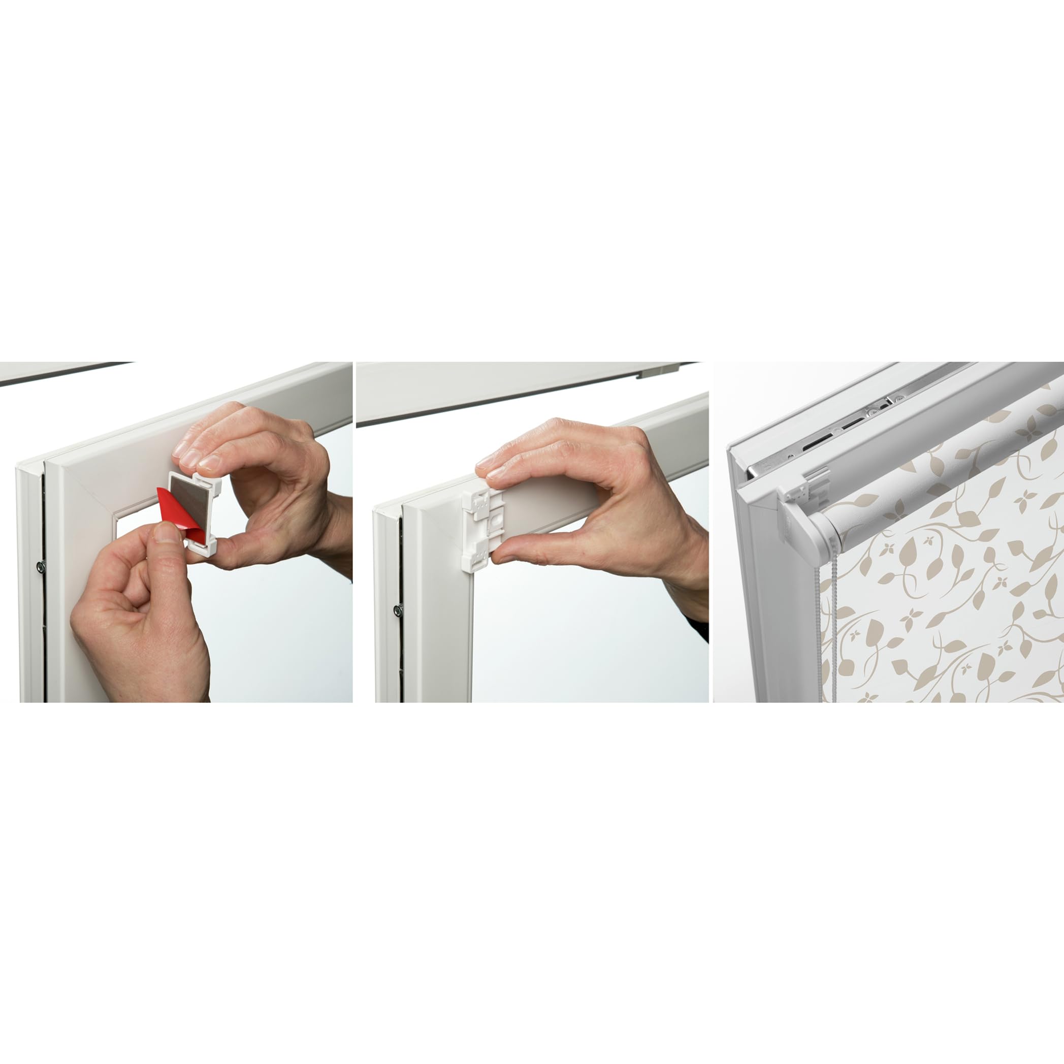 Gardinia EASYFIX Rollo 60x150 Weiß/Natur blickdicht kleben
