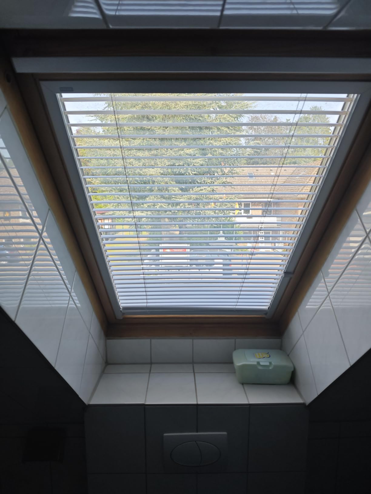 Velux Jalousie CK02 Weiß Dachfenster-Jalousie graue Schiene