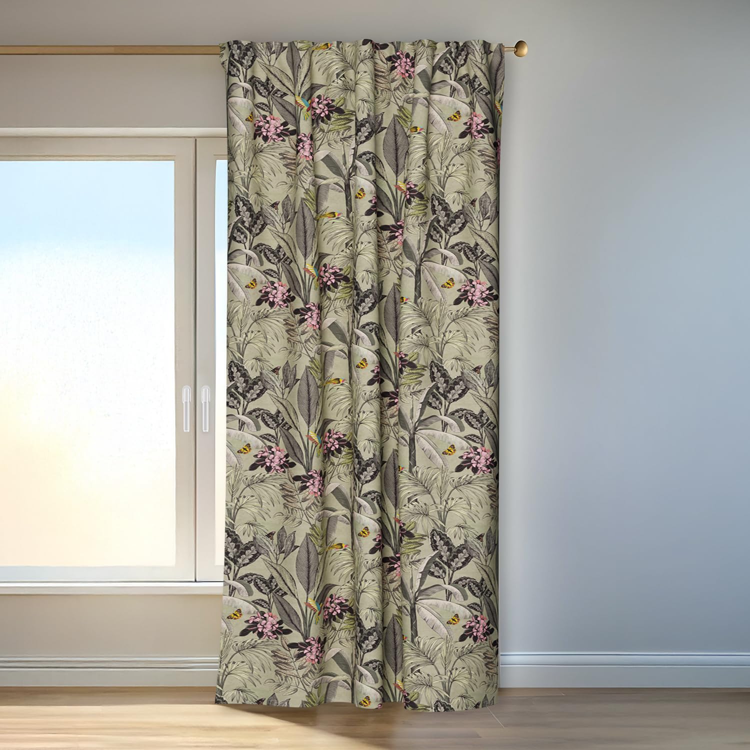 Homing Vorhang Dschungel Grün 140x245 cm blickdicht