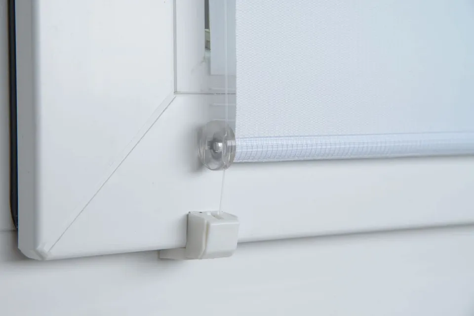 K-HOME Klemmfix Doppelrollo Seitenverspannung weiß