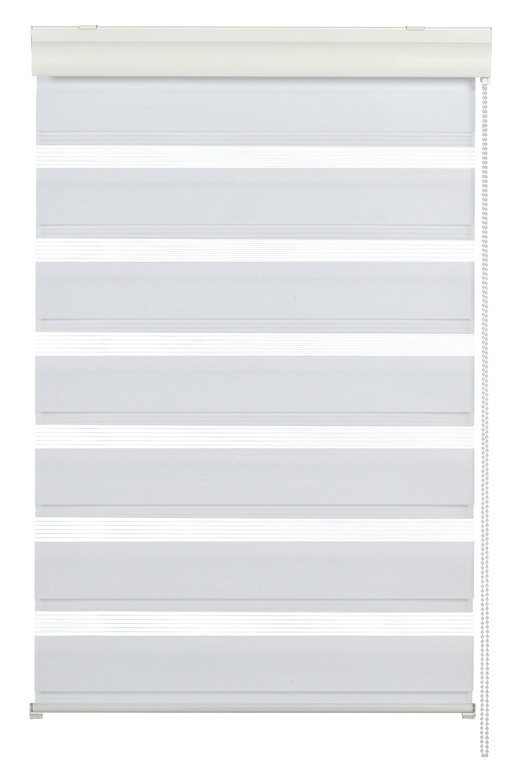 GARDINIA EASYFIX Doppelrollo 12944 Weiß 140x160 cm mit Kassette