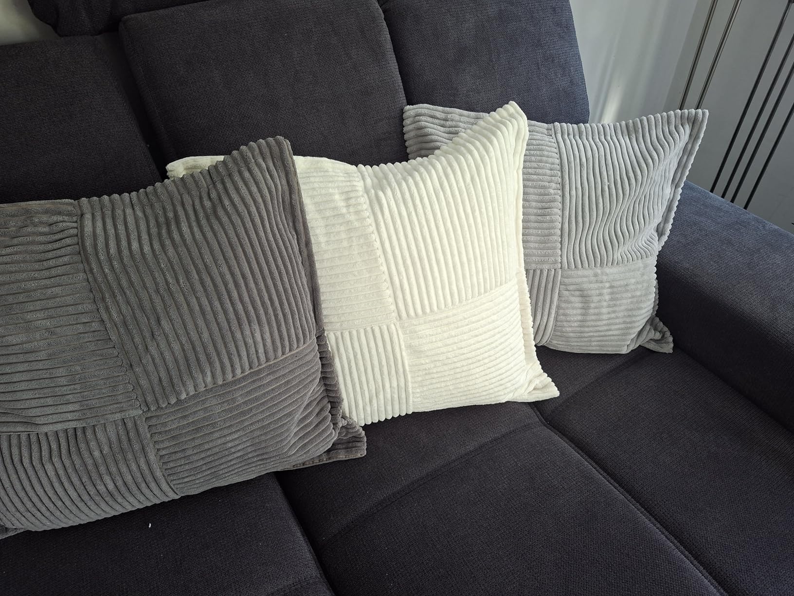 Topfinel Kissenbezüge Kordsamt Beige 40x40 cm 2er Set