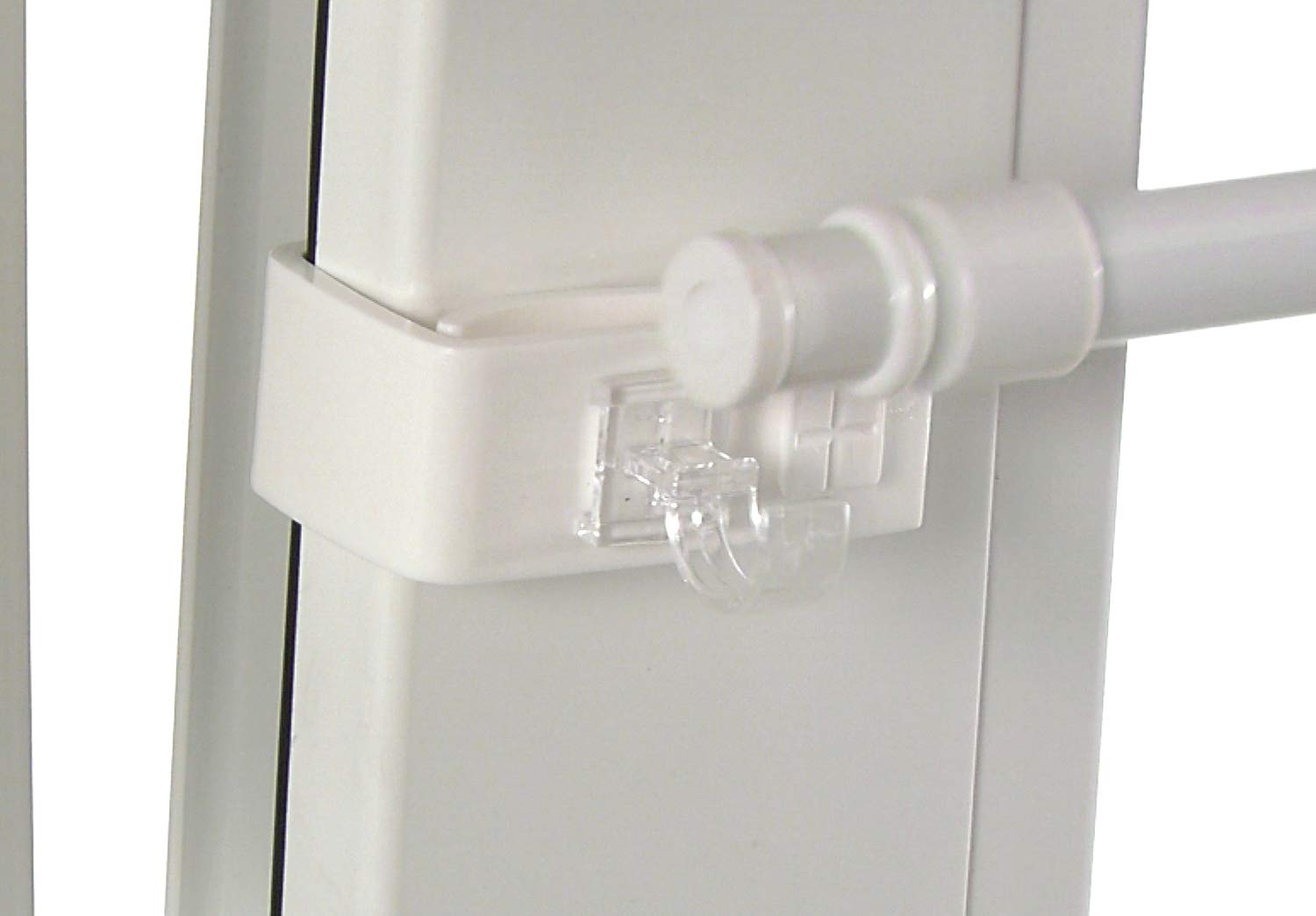 GARDINIA Chicago Easy Click Klemmträger Vitragestange Weiß 2 St