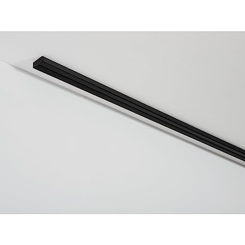 GARDINIA Chicago Vorhangschiene 1-läufig Schwarz 150 cm Set
