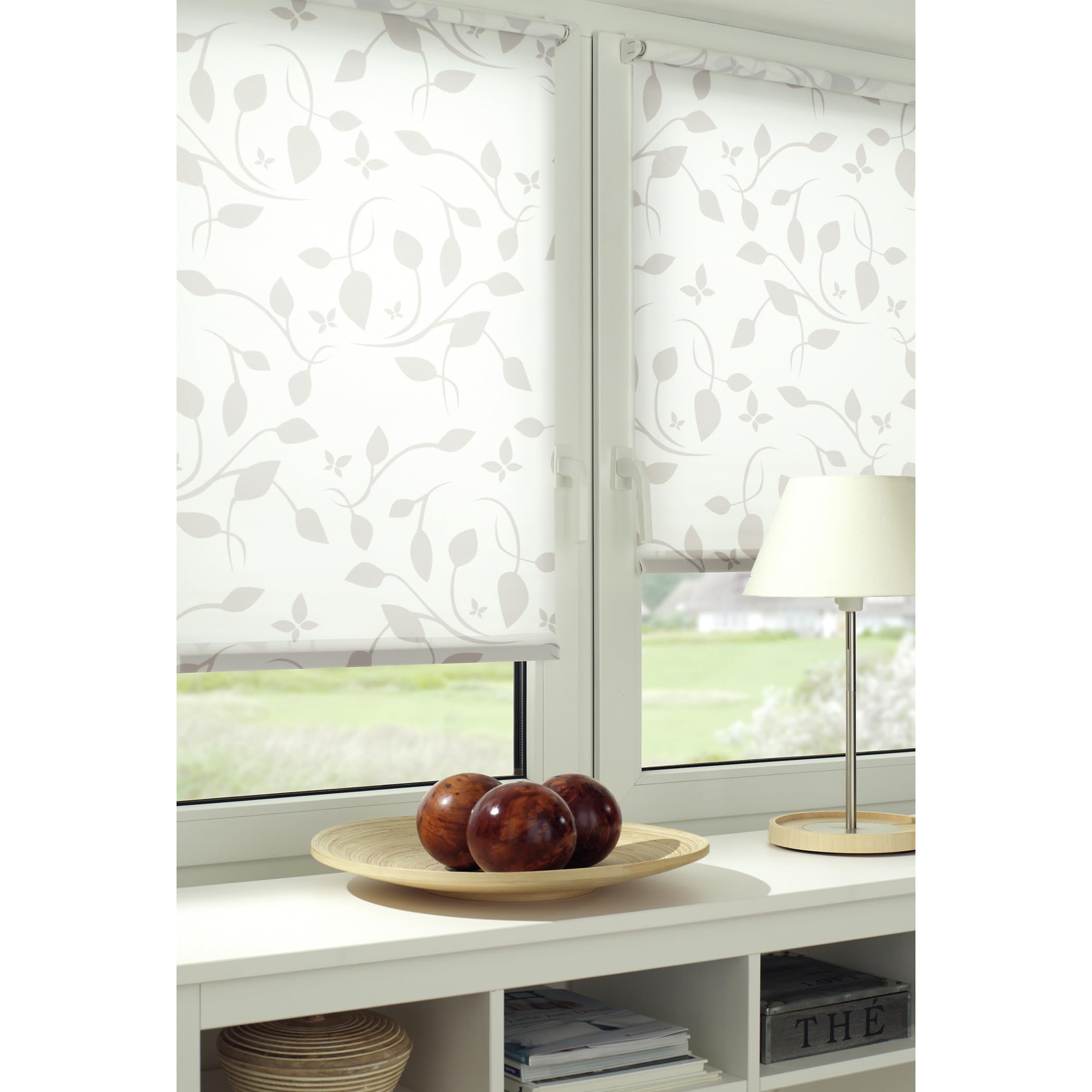 Gardinia EASYFIX Rollo 60x150 Weiß/Natur blickdicht kleben