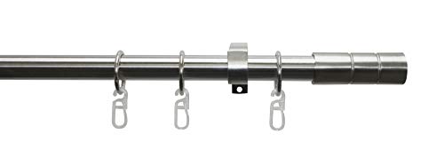 GARDINIA Kira Gardinenstange 160 cm Ø19 mm Edelstahl-Optik