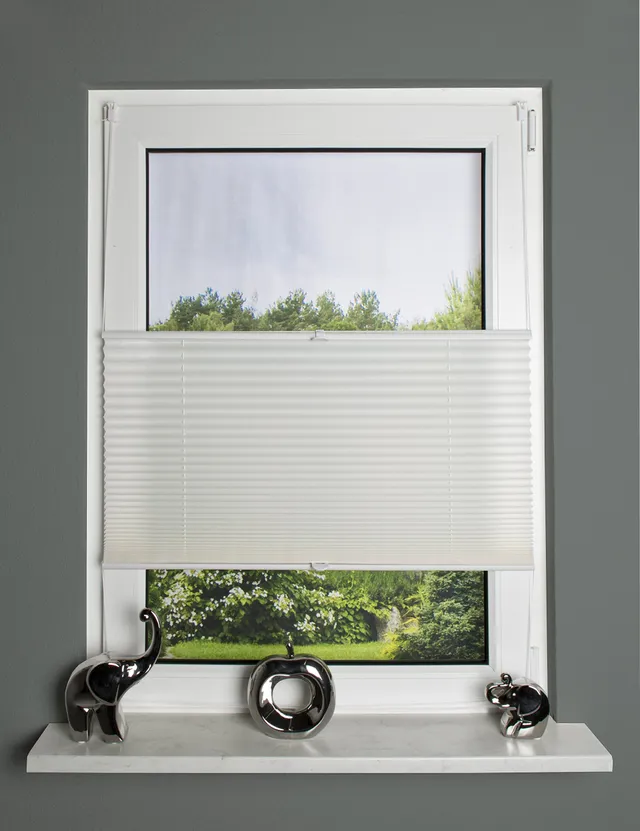 Home Fashion Plisseerollo Up&Down weiß 100x130 cm