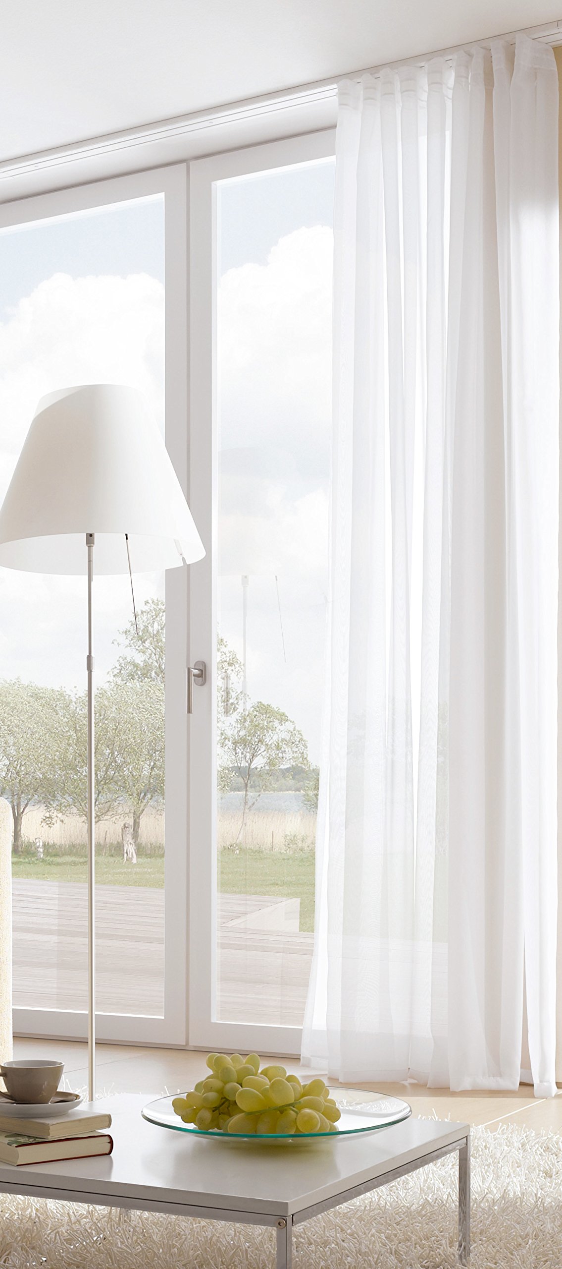 Gardinia Chicago Vorhangschienen Set 3x120 cm 2-läufig