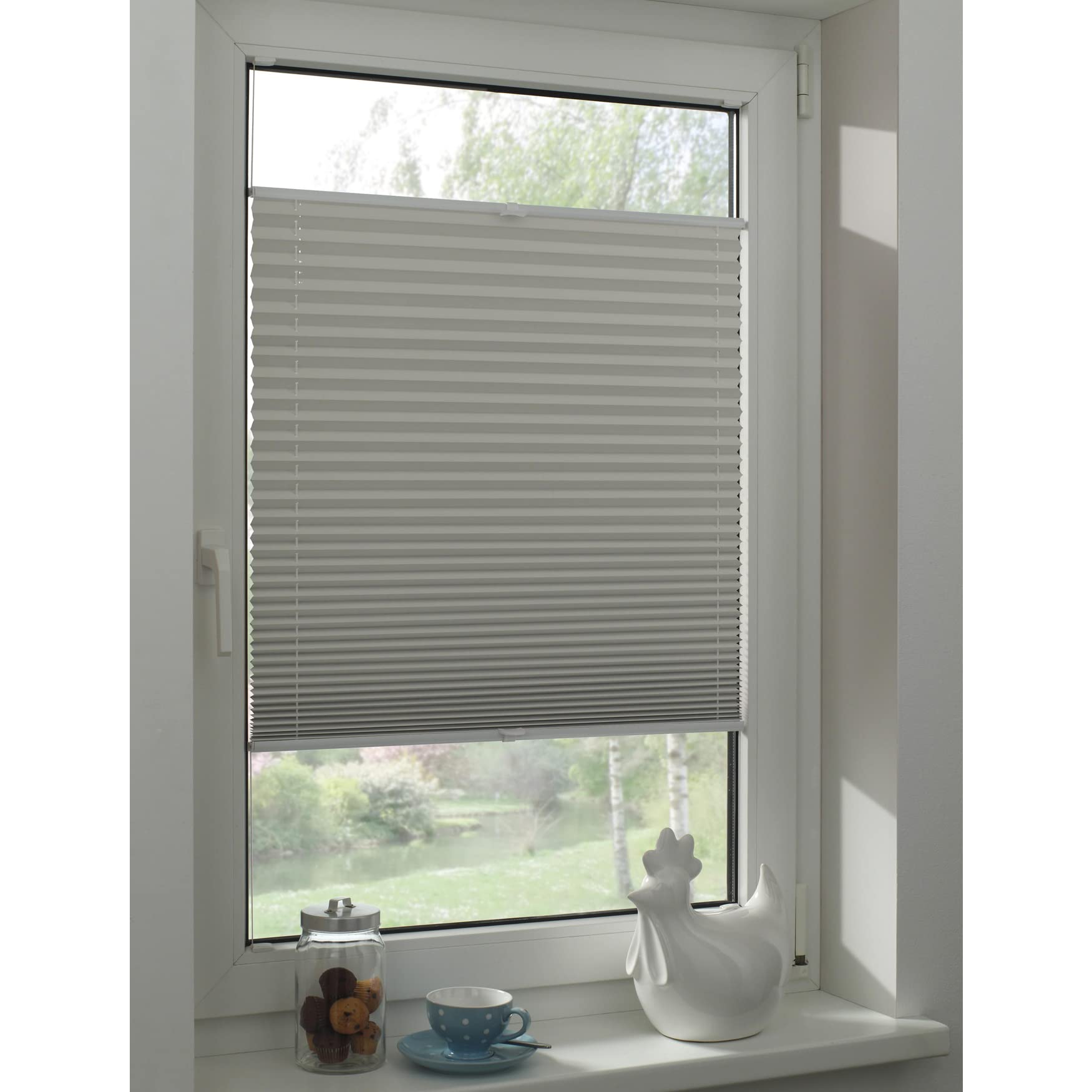 GARDINIA Plissee Concept Thermo Plissee 90x130 cm Grau