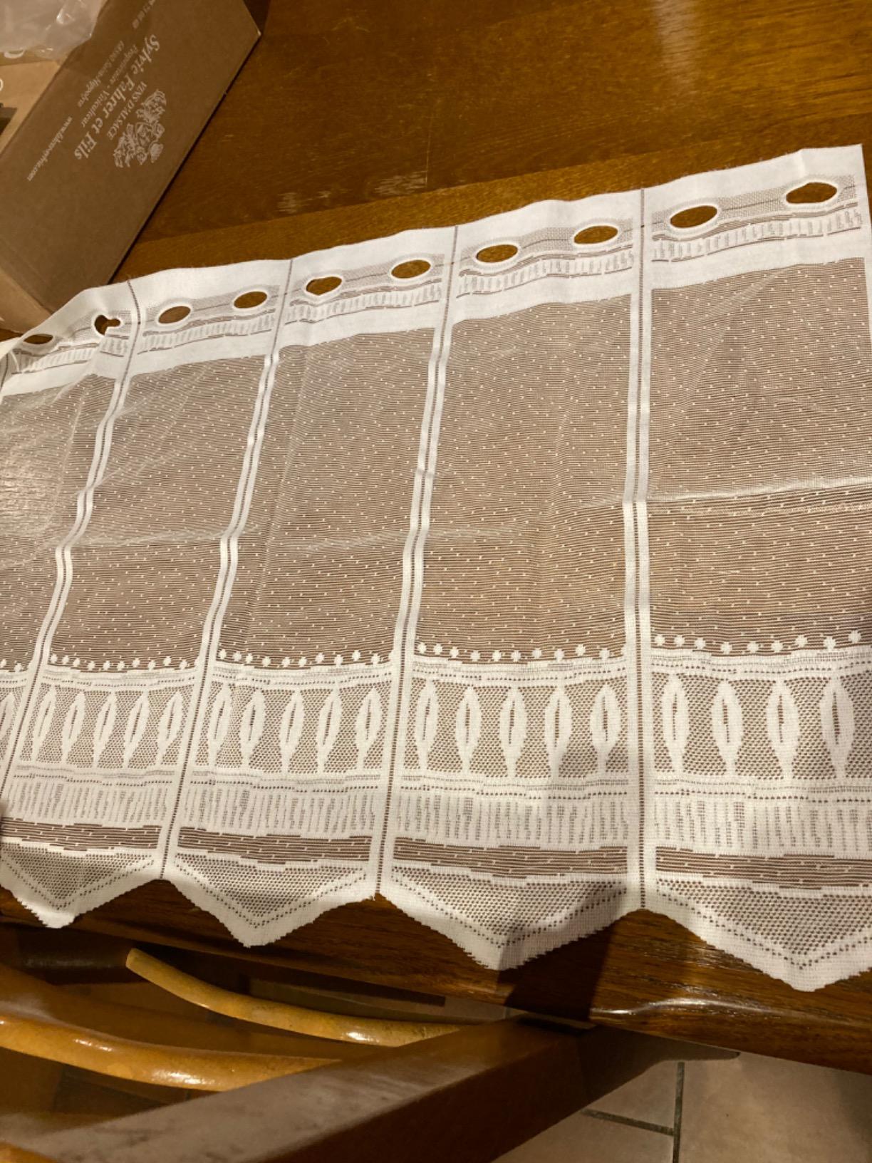 GARDINIA Country Scheibengardine Borte Weiß 50x150 cm transparent