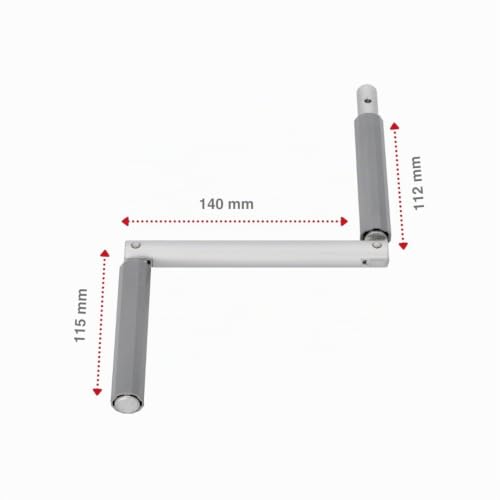 Warema Terrea Knickkurbel 16 mm Grau Aluminium Markise