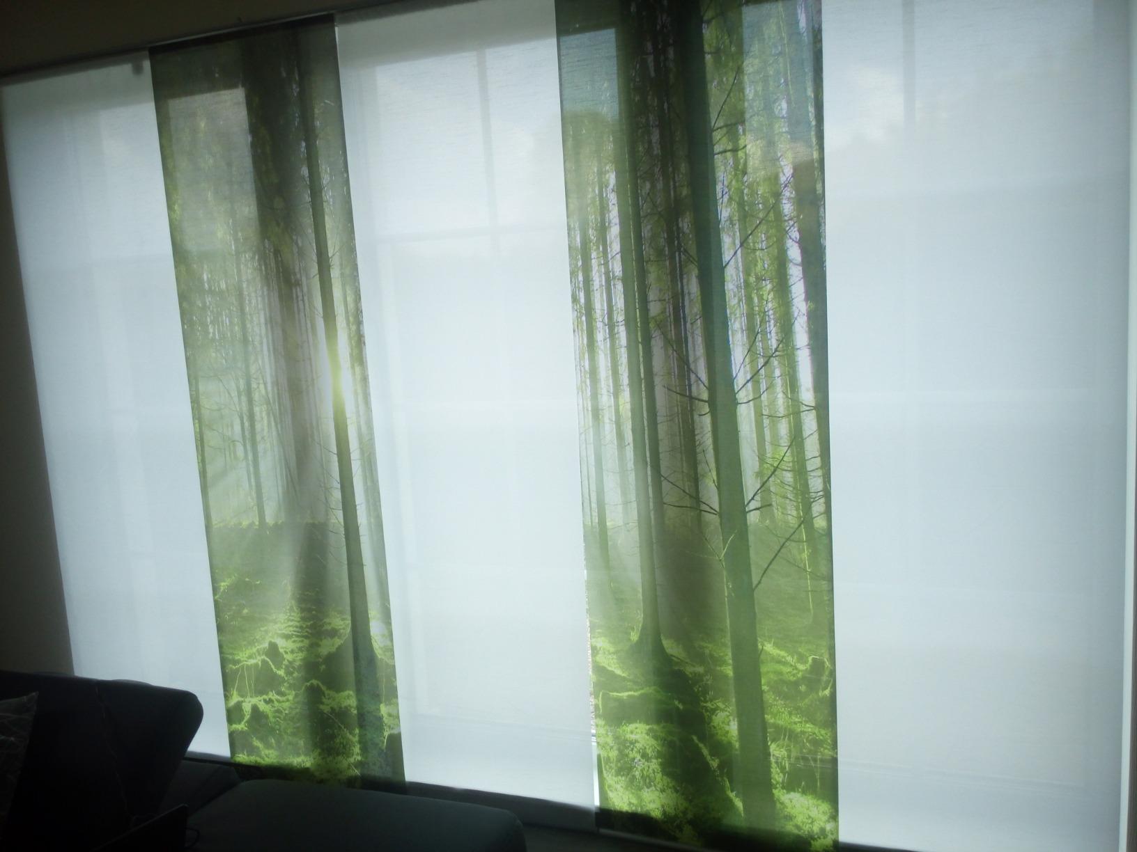 Home Fashion Schiebegardine Rom 245x60 Weiß mit Zubehör