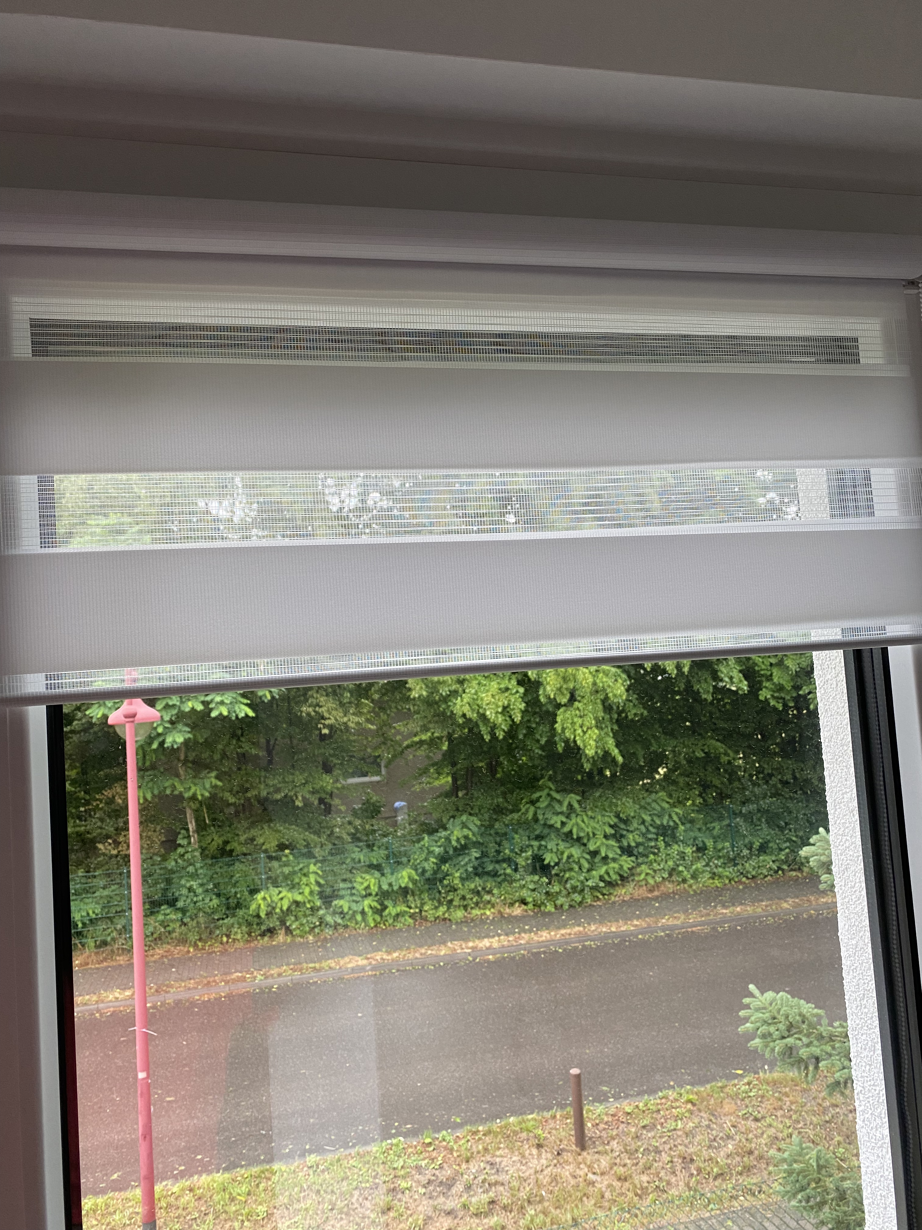 Gardinia EASYFIX Shaun Doppelrollo 60x150 cm Hellgrau Streifen