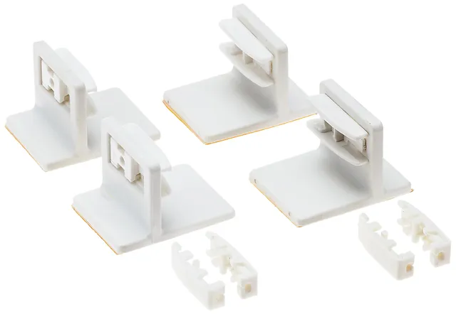K-HOME Zubehör Klebeträger 4er Set Plissee Weiß