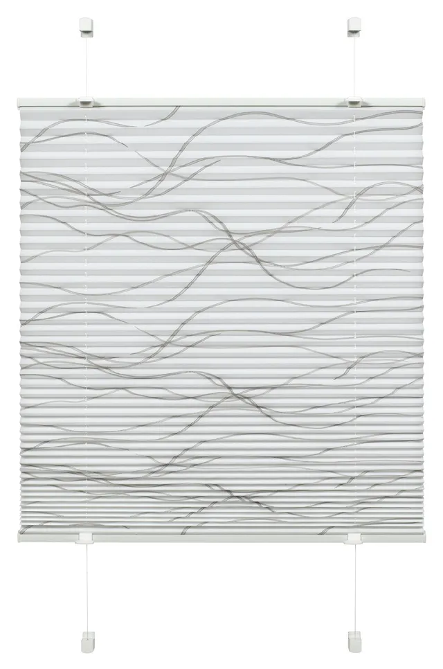 Gardinia EASYFIX Katy Wave Plissee 80x130 cm Weiß blickdicht