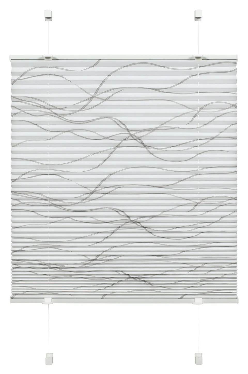Gardinia EASYFIX Katy Wave Plissee 80x130 cm Weiß blickdicht