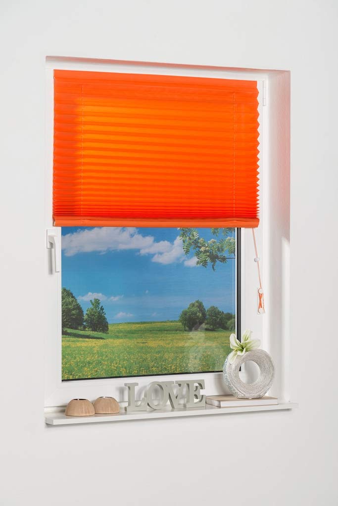 K-Home Plissee Klebe Weiß B80xH210 cm Lichtschutz