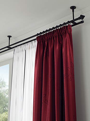 GARDINIA Memphis Gardinenstange 16 mm 160 cm Schwarz-Matt