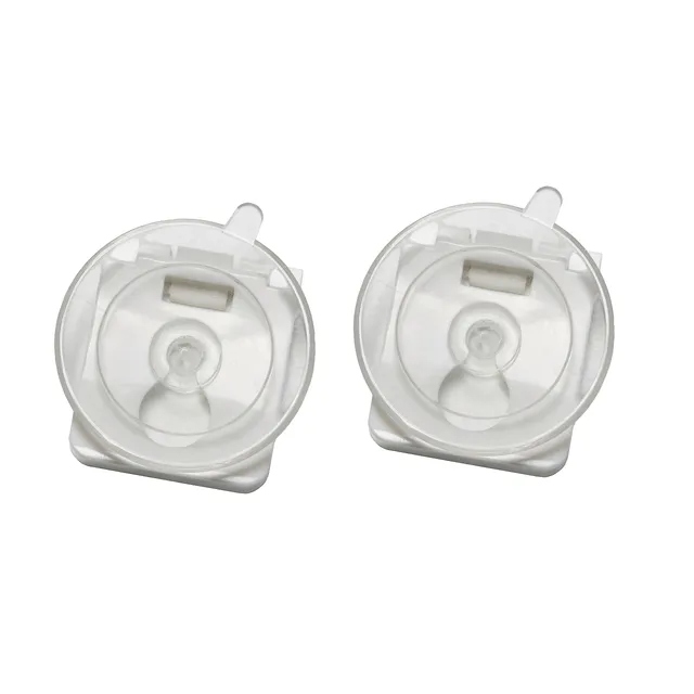 GARDINIA Plissee Solo Saugnapf-Set mit Clip transparent 2 Stück