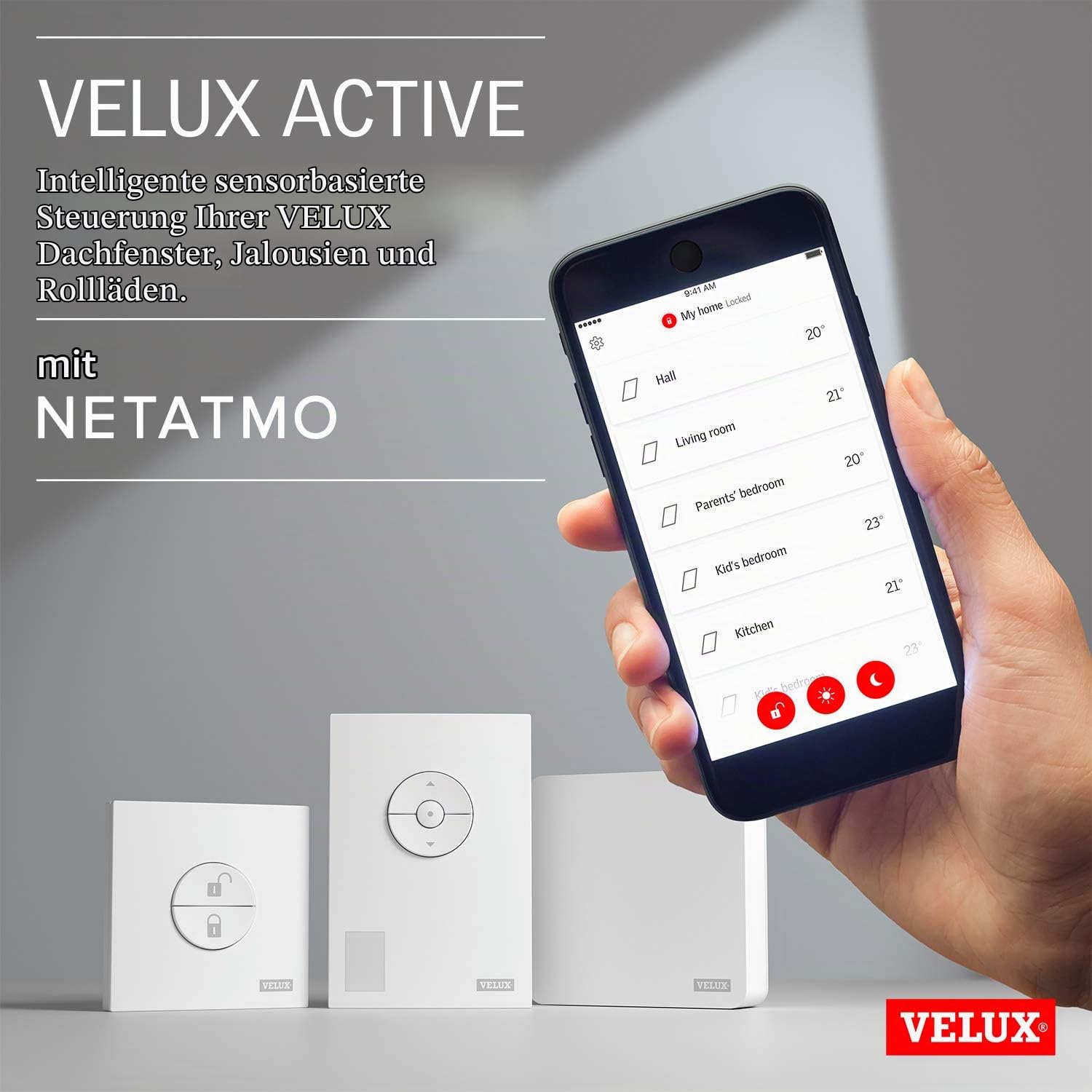 Velux Active KIX 300 EU2 Raumklima-Steuerung Weiß Smart-Home