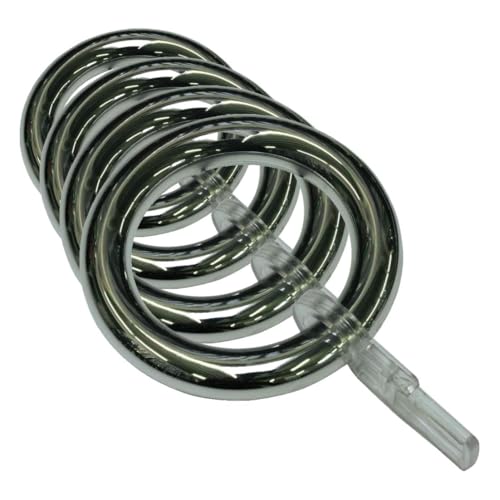 Gardinia Chicago Gardinenringe Chrom 10 Stück 8 mm