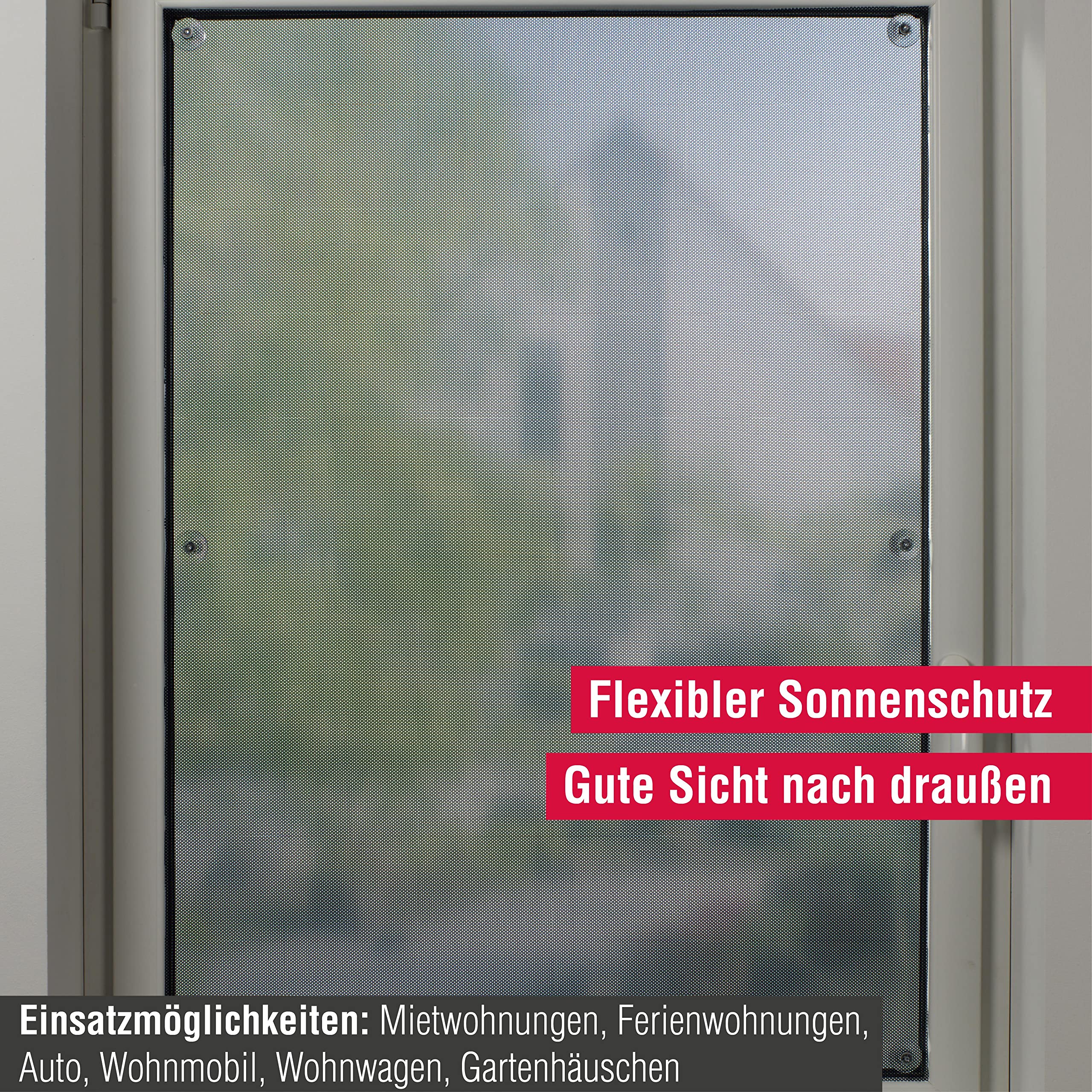 GARDINIA Solid Sonnenschutz schwarz 100x150 cm Hitzeschutz
