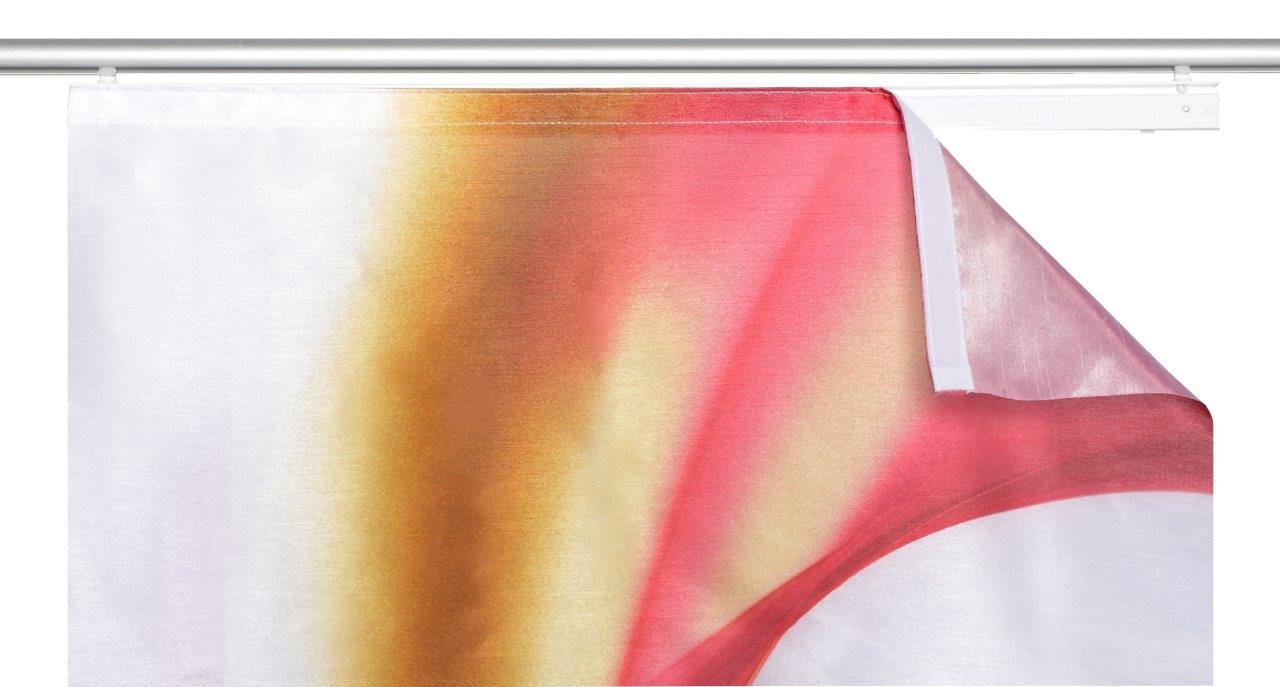 Home Fashion Schiebegardine Rosa 245x60 cm Seidenoptik