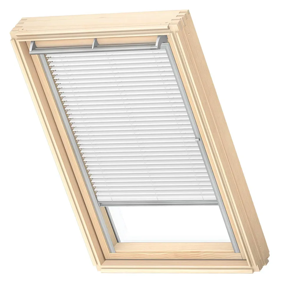 Velux Jalousie CK02 Weiß Dachfenster-Jalousie graue Schiene