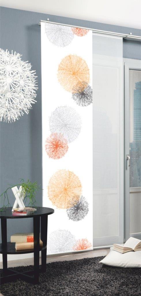 Home Fashion Schiebegardine Rawlins 245x60 Orange 1er
