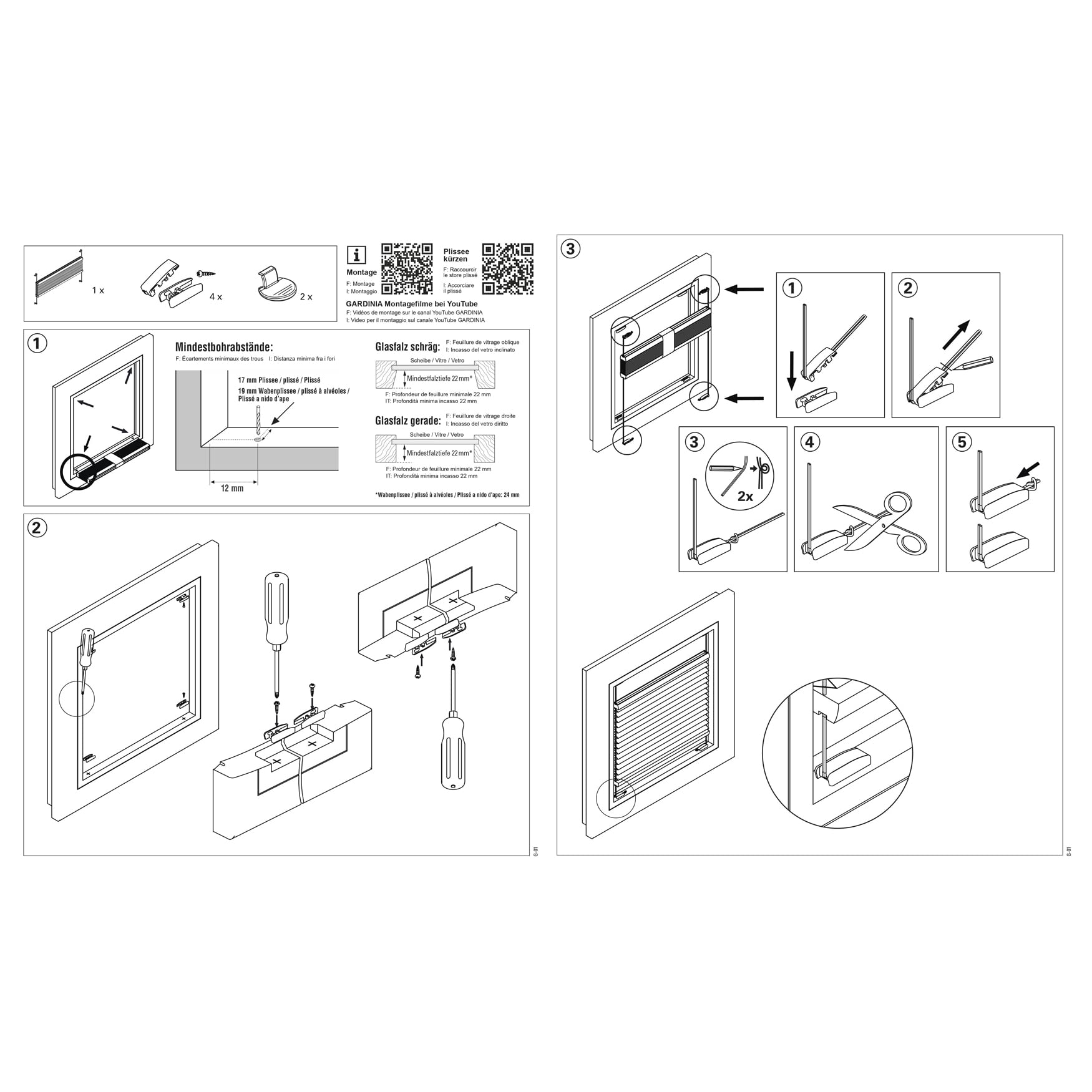 GARDINIA Plissee Concept Thermo Plissee 90x130 cm Grau