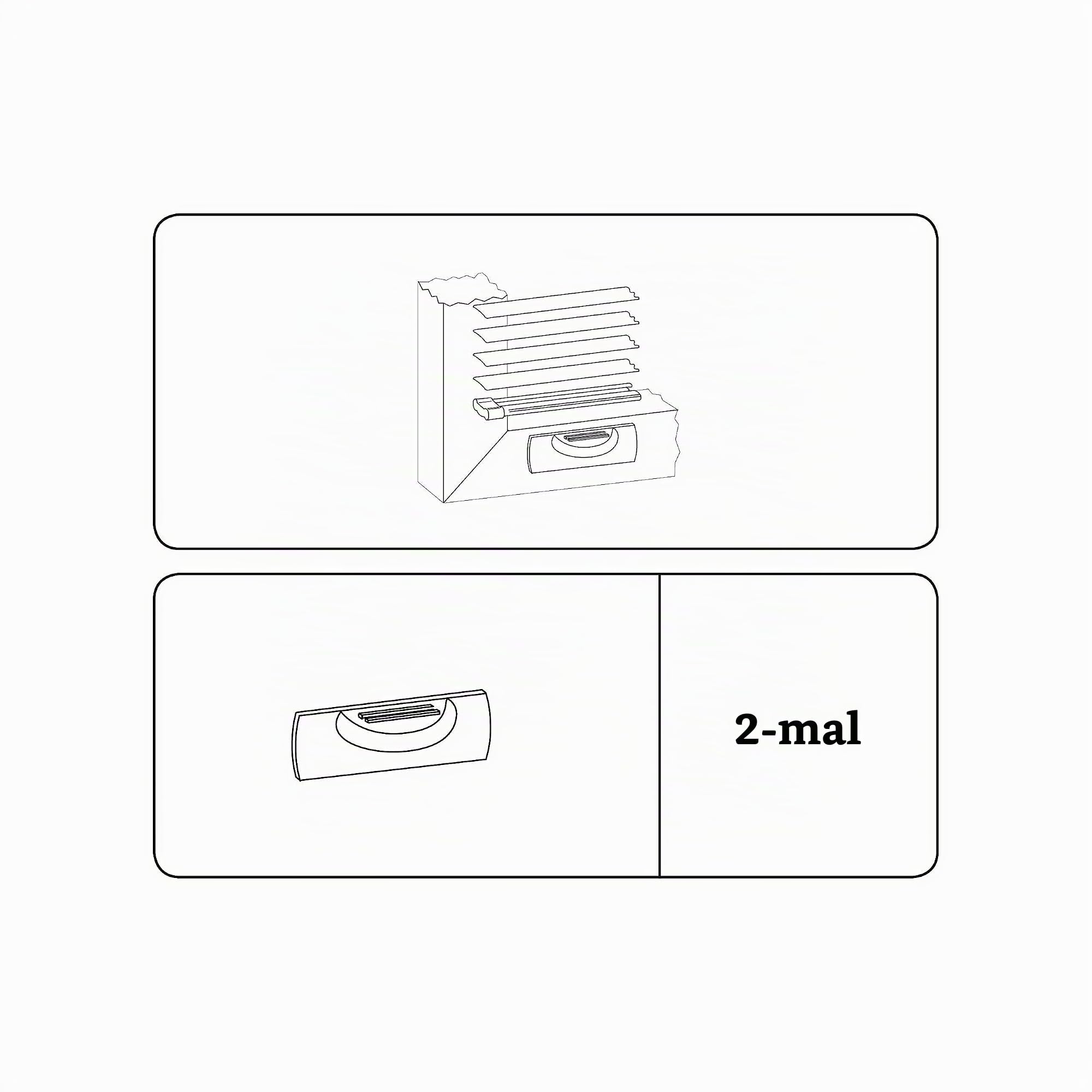 GARDINIA Solid Magnethalter Jalousie Schwarz 2 Stück