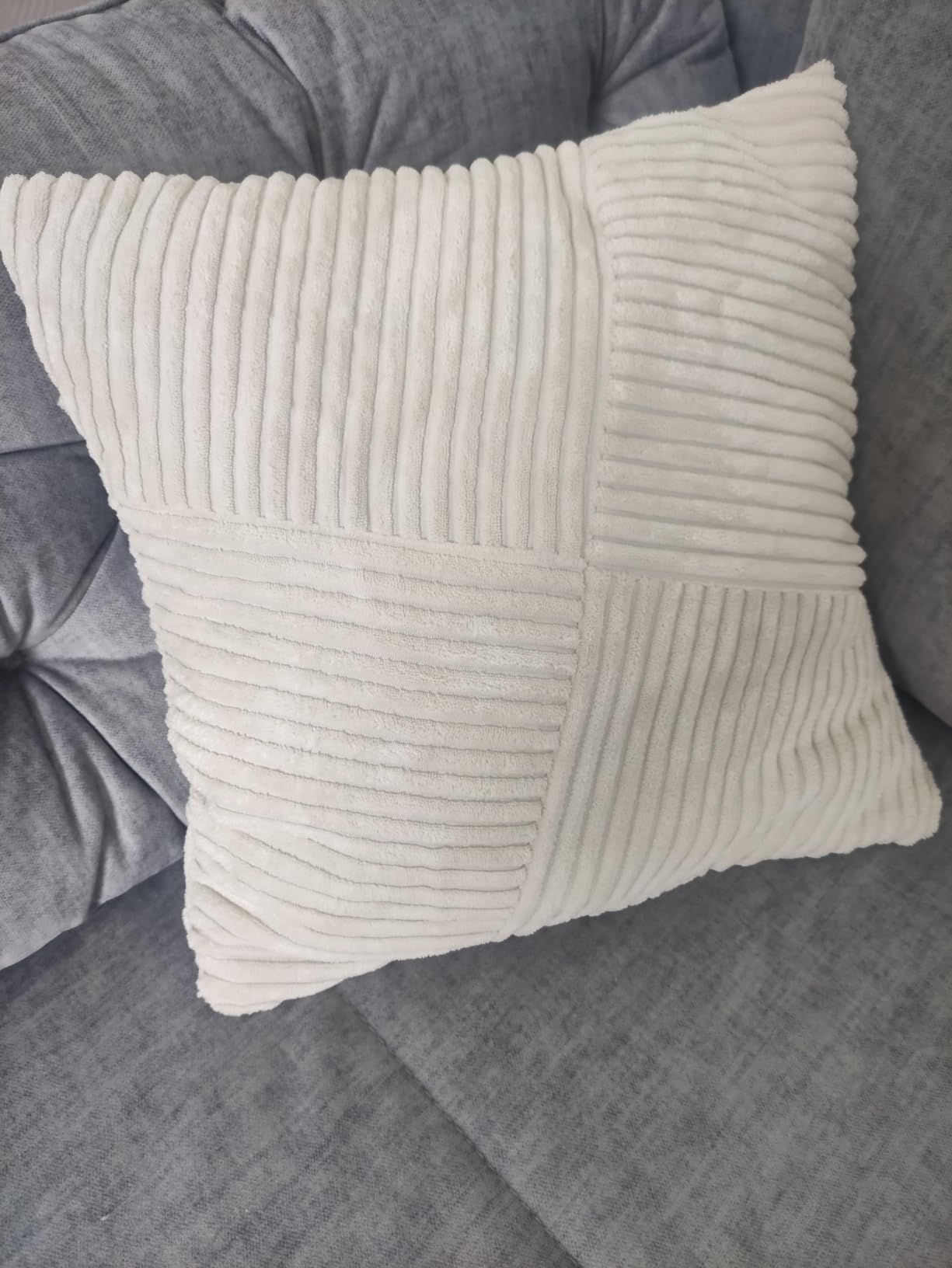 Topfinel Kissenbezüge Windmühle Creme 40x40 cm 2er Set