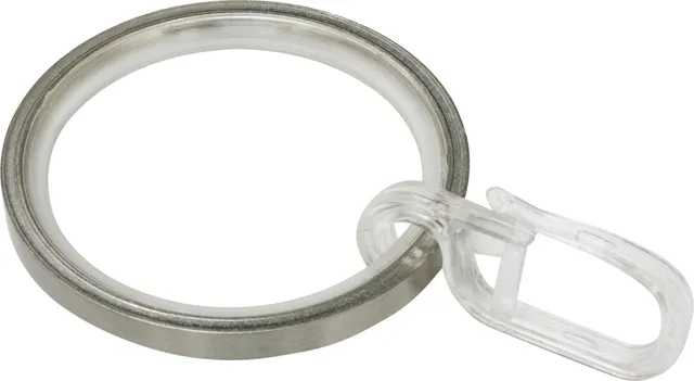 GARDINIA Chicago Gardinenringe Edelstahl-Optik 10 Stk