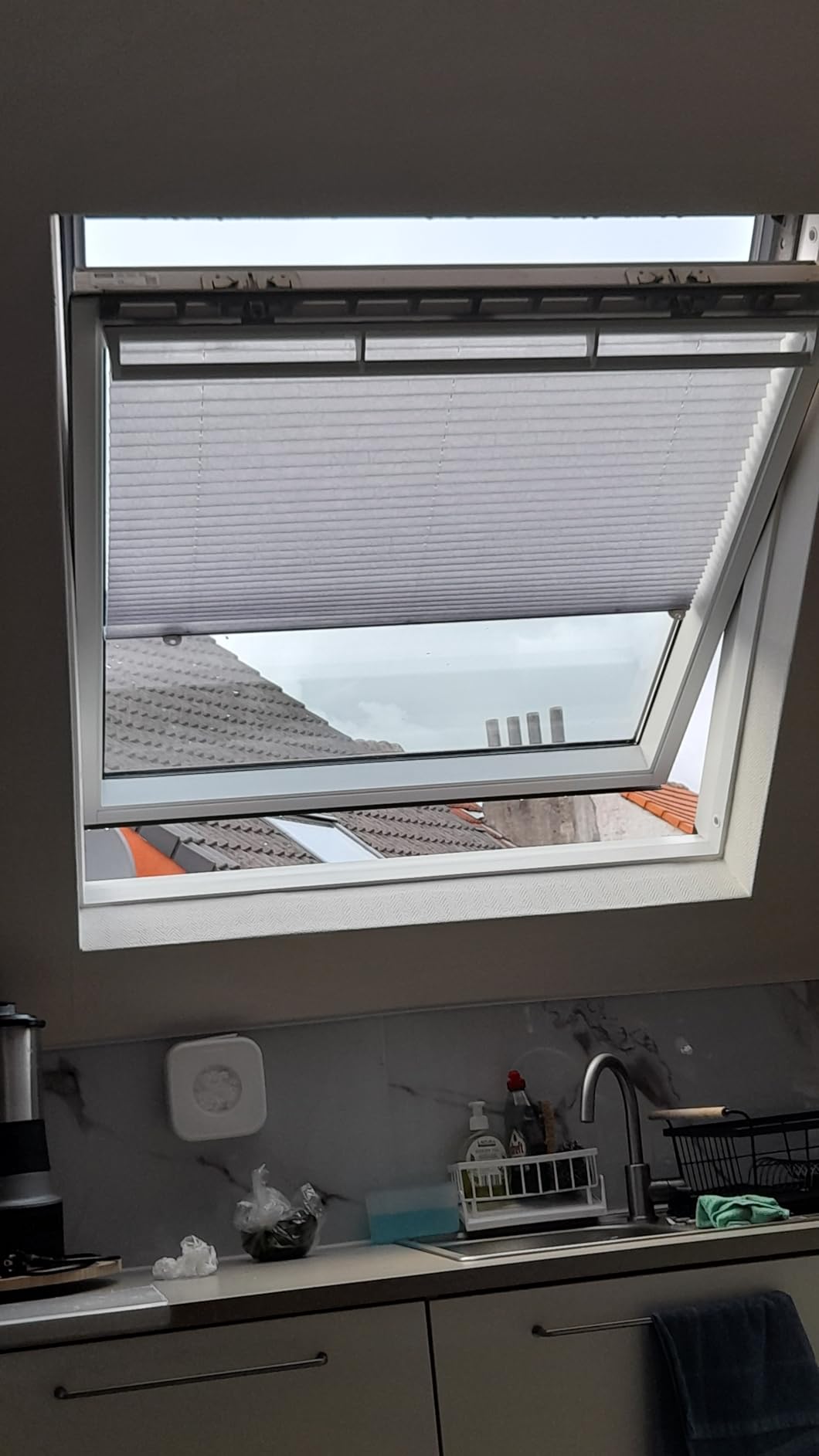 GARDINIA Solo Plissee Grau 47,3x100 cm Dachfenster