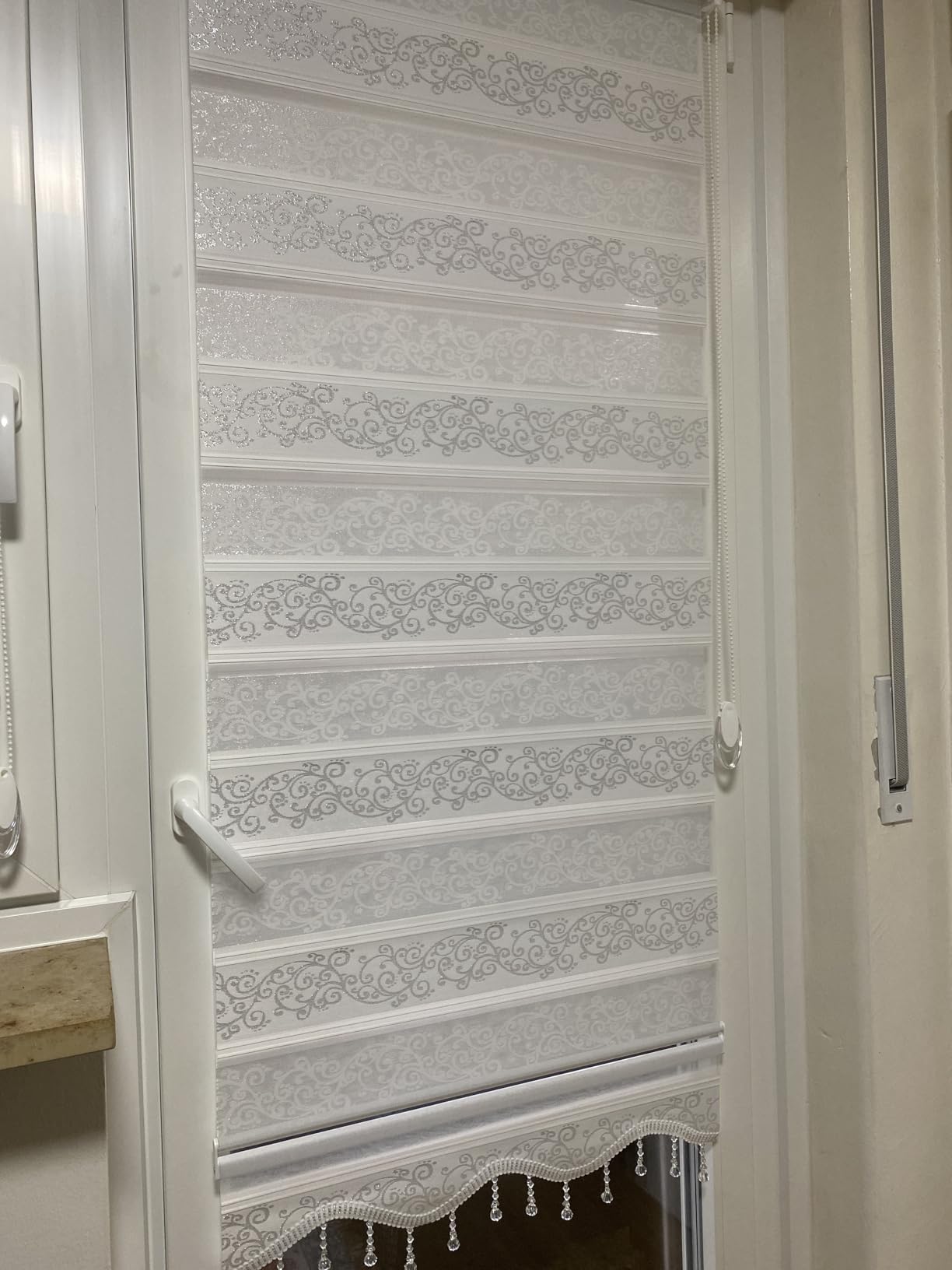 Brillant Doppelrollo Klemmfix 90x200 Schwarz-Silber blickdicht