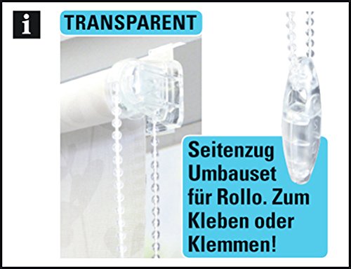 GARDINIA Seitenzug-Rollo Umbauset Transparent 6-teilig