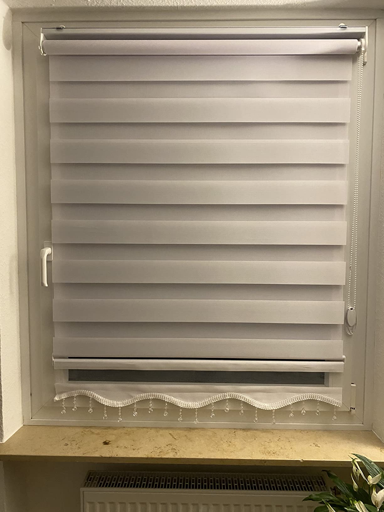 Brillant Doppelrollo Klemmfix Weiß 50 x 200 cm blickdicht