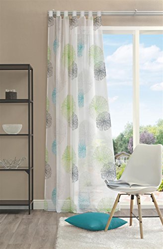 Home Fashion Rawlins Schlaufenschal 225x140 cm Grün bedruckt