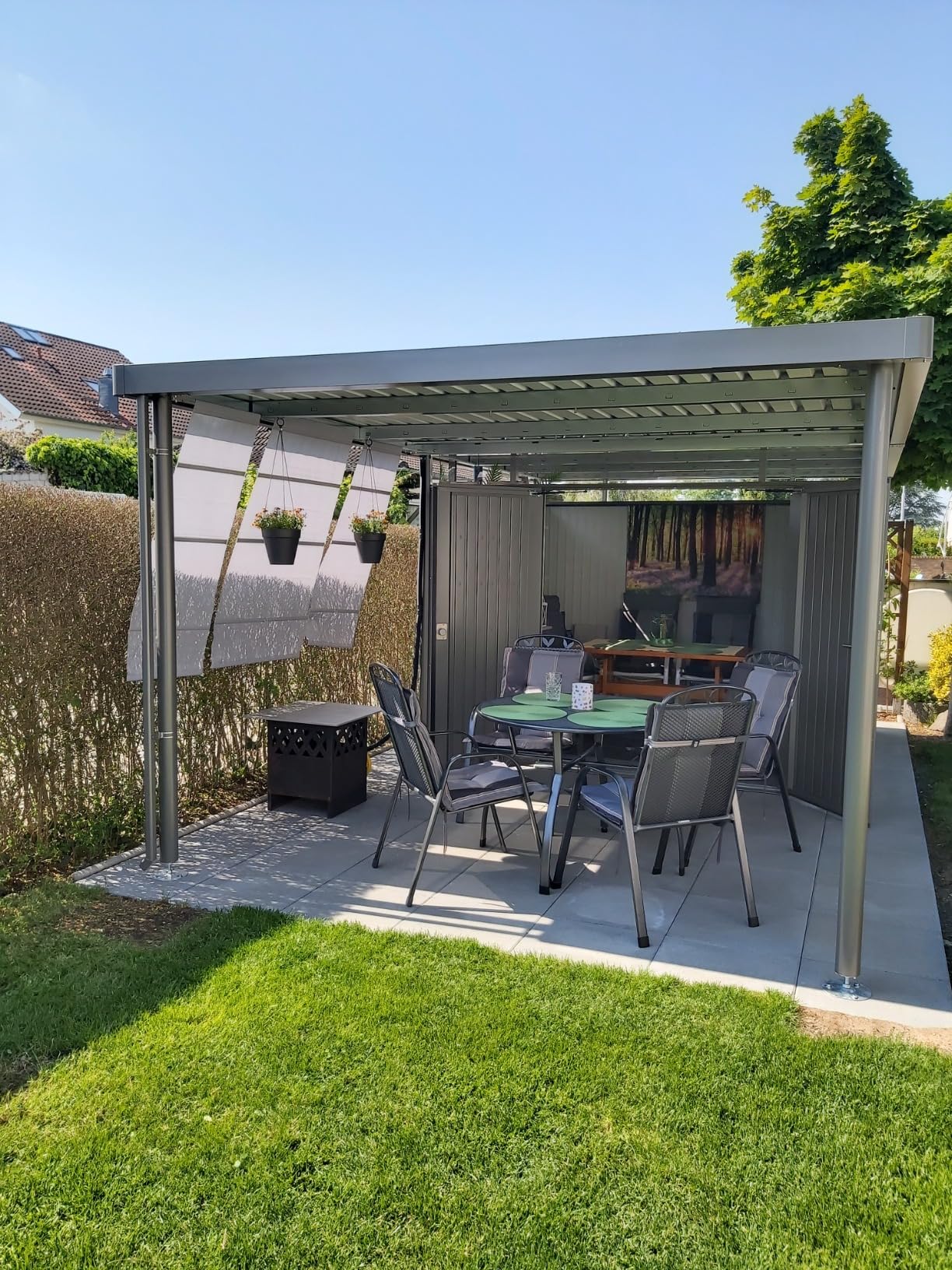 GARDINIA EASYFIX Raffrollo 100x140 cm Grau blickdicht