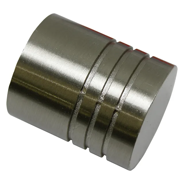 Gardinia Chicago Endknöpfe Zylinder 20 mm Edelstahl-Optik