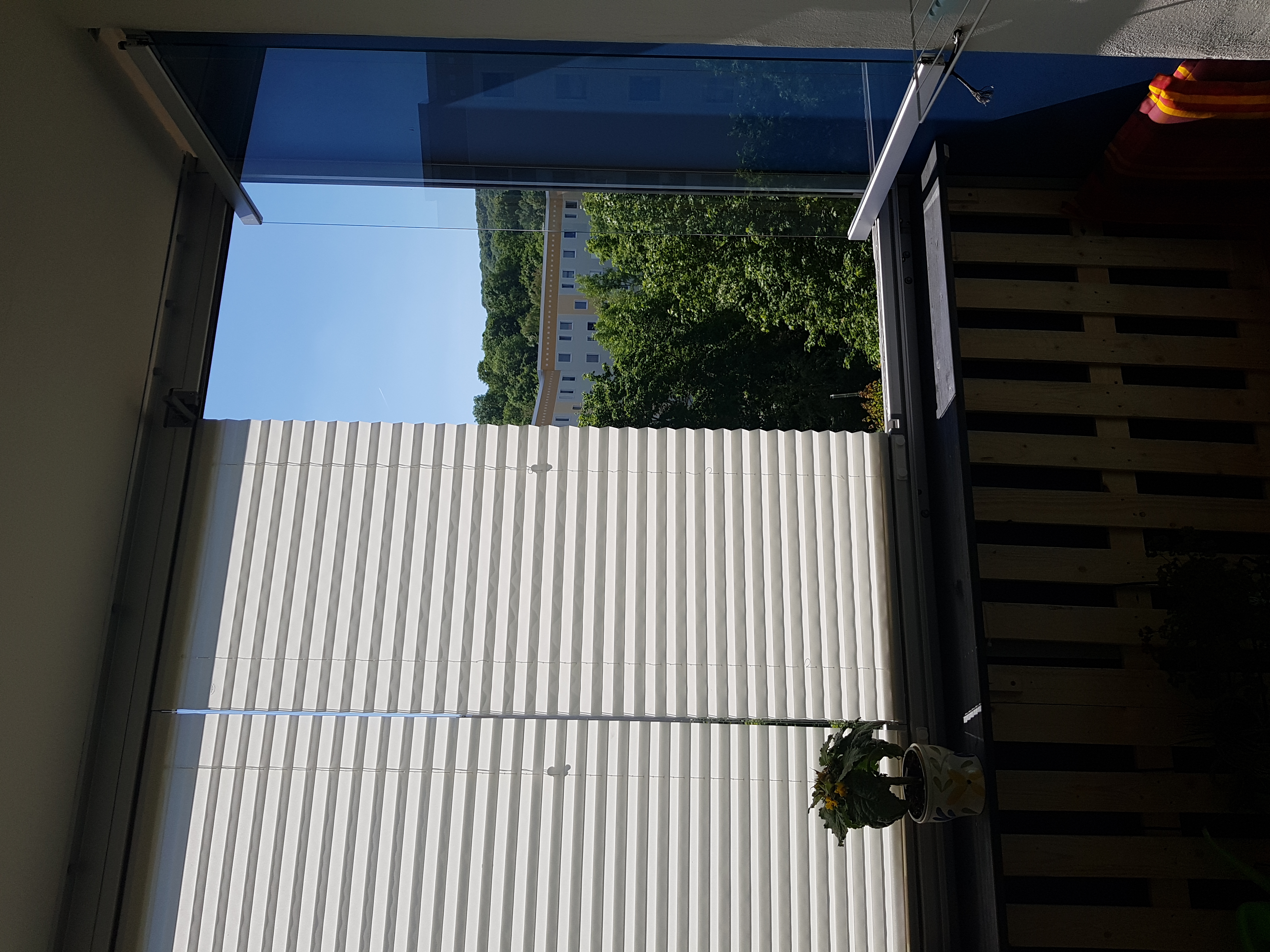 K-Home Plissee Klebe Weiß B80xH210 cm Lichtschutz