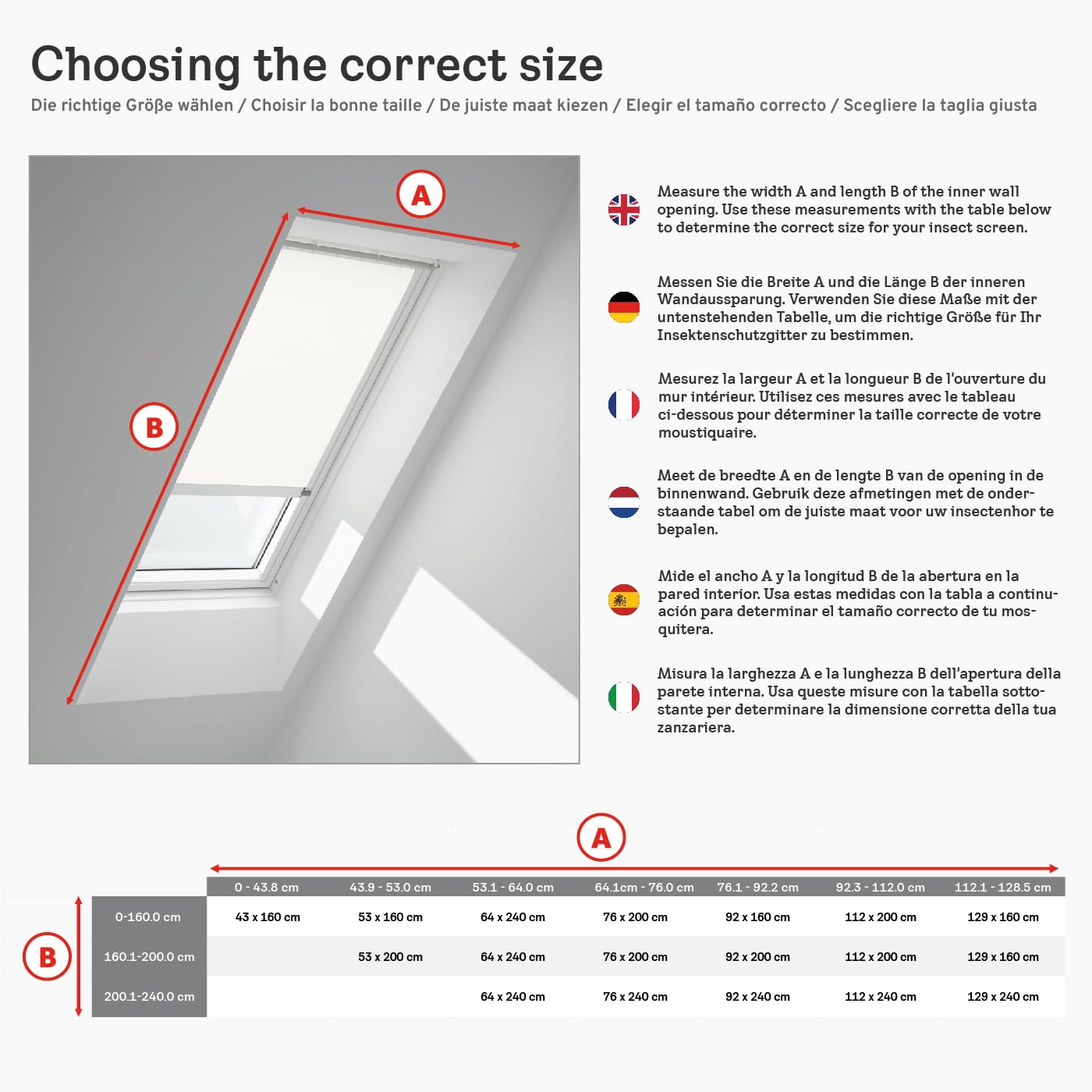Velux Insektenschutzrollos ZIL Fliegengitter-Rollo B53xH160 cm Mücken