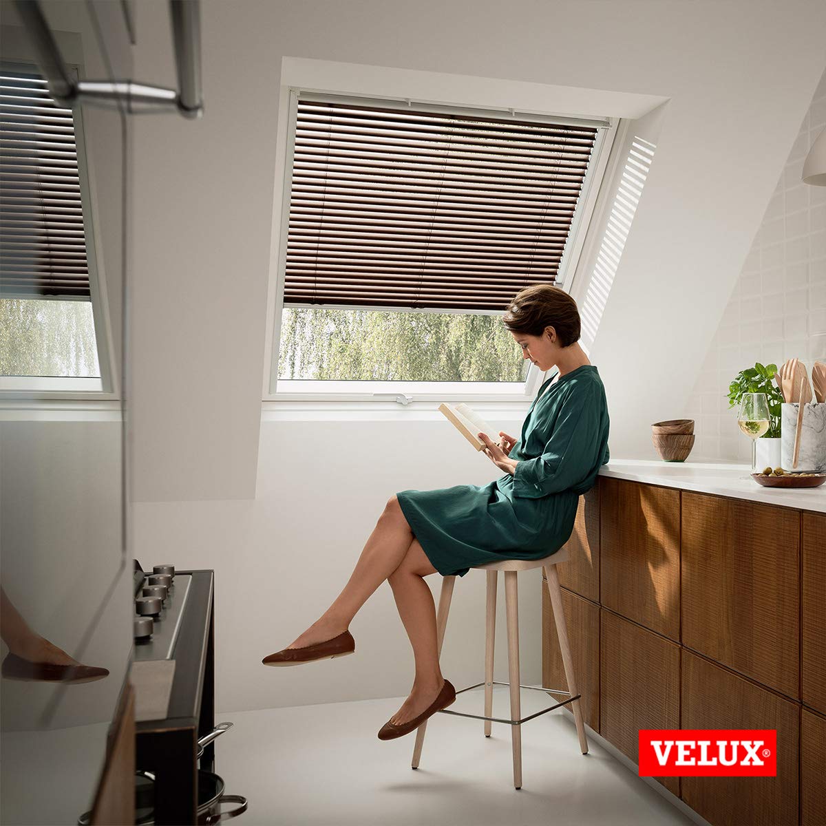 VELUX Jalousien C02 Jalousie Lichtgrau Matt Silber