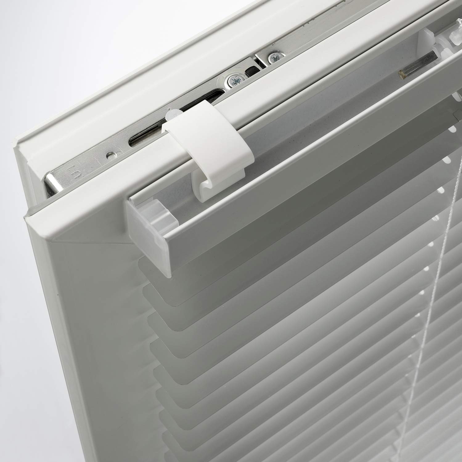 Gardinia Solid Klemmhalter Weiß 6 Stück für Alu-Jalousie 25 mm