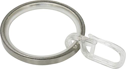 GARDINIA Chicago Gardinenringe Edelstahl-Optik 10 Stk