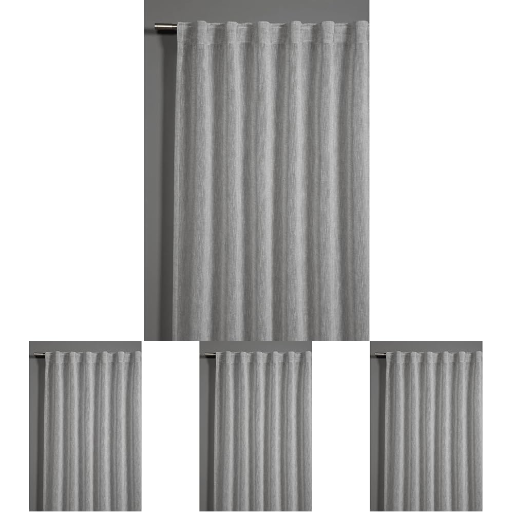 GARDINIA Country Schlaufenschal 140x245 Weiß Transparent